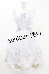 axes femme kawaii / イースター柄ジャンスカ M ラベンダー H-25-03-11-1041-AX-OP-NS-ZH
