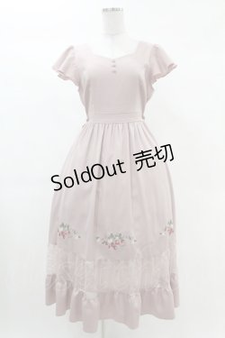 画像1: axes femme POETIQUE / ストロベリー刺繍ワンピース M ピンク H-25-03-11-1042-AX-OP-NS-ZH