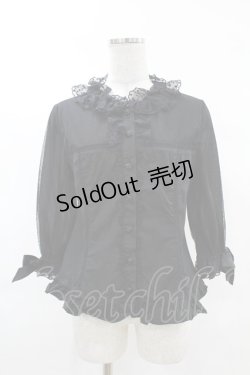 画像1: Angelic Pretty / Sweet Lacyビスチェ風ブラウス Free ブラック H-25-03-11-1050-AP-BL-NS-ZH