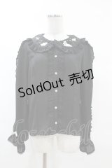 axes femme kawaii / ハロウィンナイト刺繍ブラウス M ブラック H-25-03-11-1051-AX-BL-NS-ZH