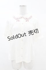 axes femme POETIQUE / ストロベリー刺繍ブラウス M アイボリー H-25-03-11-1053-AX-BL-NS-ZH