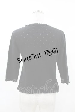 画像2: PINK HOUSE / お花モチーフ透かしボレロ Free ブラック H-25-03-11-1058-LO-TO-NS-ZH