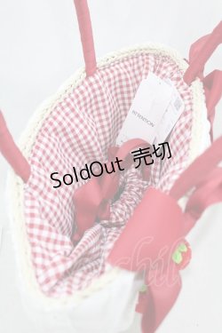 画像3: axes femme kawaii / いちごあみぐるみ付カゴバッグ  ワイン H-25-03-11-1012-AX-BG-NS-ZH