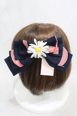 画像2: metamorphose / ことりとBerryリボンバレッタ  ネイビー H-25-03-11-1002-ME-AC-NS-ZH