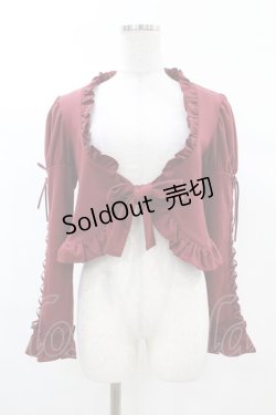 画像1: Mary Magdalene / フリルニットマトンボレロ Free ボルドー H-25-03-11-1017-CL-TO-NS-ZH