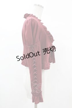 画像3: Mary Magdalene / フリルニットマトンボレロ Free ボルドー H-25-03-11-1017-CL-TO-NS-ZH