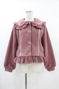 axes femme kawaii / バックフリルショートコート M ピンク H-25-03-11-1018-AX-CO-NS-C045