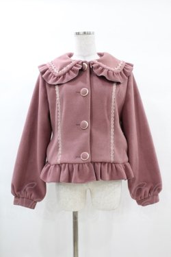 画像1: axes femme kawaii / バックフリルショートコート M ピンク H-25-03-11-1018-AX-CO-NS-C045