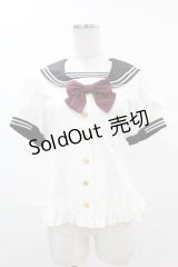 metamorphose / リボンセーラーブラウス Free オフ/ブラック H-25-03-11-1020-ME-BL-NS-ZH