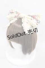 BABY,THE STARS SHINE BRIGHT / ヴィクトリアンシュガーブーケ柄リボンカチューシャ  生成 H-25-03-11-1004-BA-AC-NS-ZH