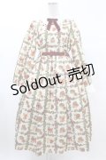 axes femme kawaii / 森のケーキ屋さん柄ワンピース M アイボリー H-25-03-11-1027-AX-OP-NS-ZH