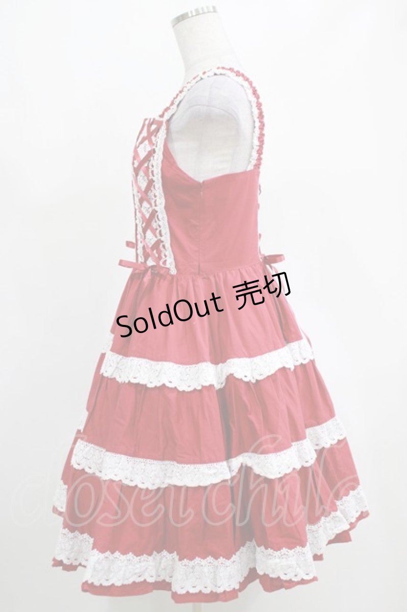 画像2: BABY,THE STARS SHINE BRIGHT / ミルフィーユジャンパースカート Free エンジ H-25-03-11-005-BA-OP-NS-ZH (2)