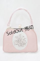 an another angelus / フレームローズ刺繍別珍がま口バッグ  ピンク H-25-03-11-059-CA-BG-NS-ZH