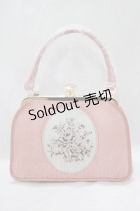 an another angelus / フレームローズ刺繍別珍がま口バッグ  ピンク H-25-03-11-059-CA-BG-NS-ZH