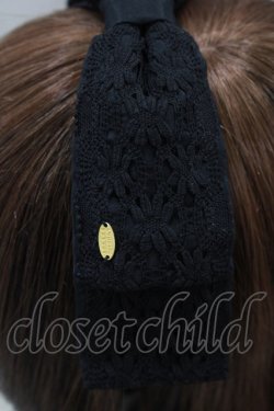 画像2: Angelic Pretty / アンティークRibbonカチューシャ  ブラック H-25-03-11-078-AP-AC-NS-ZH