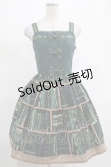 Innocent World / 王宮図書館リボンジャンパースカート M92cm丈 グリーン H-25-03-11-007-IW-OP-NS-ZH