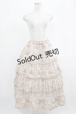 画像1: PINK HOUSE / フリルロングスカート Free ベージュ H-25-03-11-010-LO-SK-NS-ZH