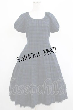 画像1: PINK HOUSE / チェックティアードワンピース Free ネイビー H-25-03-11-012-LO-OP-NS-ZH