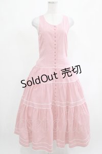 PINK HOUSE / ギンガムチェックノースリーブワンピース Free レッド H-25-03-11-013-LO-OP-NS-ZH