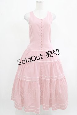 画像1: PINK HOUSE / ギンガムチェックノースリーブワンピース Free レッド H-25-03-11-013-LO-OP-NS-ZH