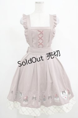 画像1: Amavel / いちごのカップケーキエプロンジャンパースカート Free ピンク H-25-03-11-014-CA-SK-NS-ZH