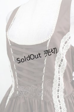 画像4: metamorphose / 【プラスサイズ】木漏れ日のトロイメライ ティアードジャンパースカート プラスサイズ ブラウン H-25-03-11-002-ME-OP-NS-ZH