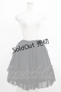 Victorian maiden / フリルシフォンアンダースカート Free ブラック H-25-03-11-018-CL-SK-NS-ZH
