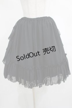 画像2: Victorian maiden / フリルシフォンアンダースカート Free ブラック H-25-03-11-018-CL-SK-NS-ZH