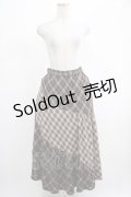 axes femme / チェック切替ロングスカート M ブラウン H-25-03-11-020-AX-SK-NS-ZH