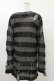 画像2: KILL STAR / Abyss Knit Sweater S 黒×シルバーグレー H-25-03-12-045-SL-TO-KB-ZI (2)