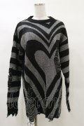 KILL STAR / Libi Sweater S 黒×シルバーグレー H-25-03-12-046-SL-TO-KB-ZH