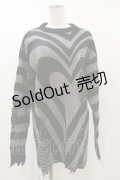 KILL STAR / Libi Sweater S 黒×シルバーグレー H-25-03-12-046-SL-TO-KB-ZH