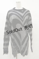 KILL STAR / Libi Sweater S 黒×シルバーグレー H-25-03-12-046-SL-TO-KB-ZH
