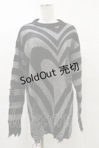 KILL STAR / Libi Sweater S 黒×シルバーグレー H-25-03-12-046-SL-TO-KB-ZH