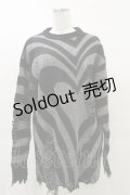 KILL STAR / Libi Sweater S 黒×シルバーグレー H-25-03-12-047-SL-TO-KB-ZI