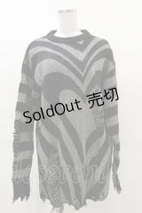 KILL STAR / Libi Sweater S 黒×シルバーグレー H-25-03-12-047-SL-TO-KB-ZI