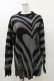 画像1: KILL STAR / Libi Sweater S 黒×シルバーグレー H-25-03-12-047-SL-TO-KB-ZI (1)