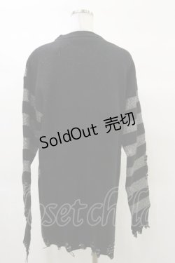 画像2: KILL STAR / Libi Sweater S 黒×シルバーグレー H-25-03-12-047-SL-TO-KB-ZI