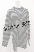 KILL STAR / Libi Sweater S 黒×シルバーグレー H-25-03-12-048-SL-TO-KB-ZI