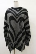 KILL STAR / Libi Sweater M 黒×シルバーグレー H-25-03-12-049-SL-TO-KB-ZH
