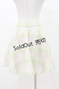 画像2: MILK / Love Checkスカートパンツ  ピーチメロン H-25-03-12-052-ML-PA-KB-ZH
