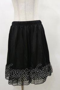 MARBLE / フリルペチコート  黒スター柄 H-25-03-12-055-GO-SK-KB-ZH