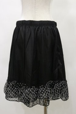 画像2: MARBLE / フリルペチコート  黒スター柄 H-25-03-12-055-GO-SK-KB-ZH