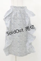 Jane Marple Dans Le Salon / Liberty flowerフラッフィースカート M ブルー H-25-03-12-058-JM-SK-KB-ZH