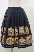 Jane Marple / Anniversaryフレームのデコパージュスカート  ネイビー H-25-03-12-059-JM-SK-KB-ZH
