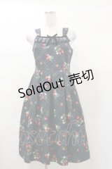 Emily Temple cute / Strawberry Tartanノースリーブワンピース  ネイビー H-25-03-12-065-ET-OP-KB-ZH