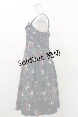 画像3: Emily Temple cute / Strawberry Tartanノースリーブワンピース  ネイビー H-25-03-12-065-ET-OP-KB-ZH