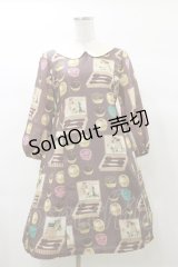 Leur Getter / Chaton Chocolat袖付ワンピース M ブラウン H-25-03-12-074-LU-OP-KB-ZH
