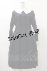 Jane Marple / ウーステッドポプリンのドミトリーワンピース M ネイビー H-25-03-12-078-JM-OP-KB-ZH