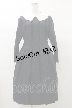 画像1: Jane Marple / ウーステッドポプリンのドミトリーワンピース M ネイビー H-25-03-12-078-JM-OP-KB-ZH